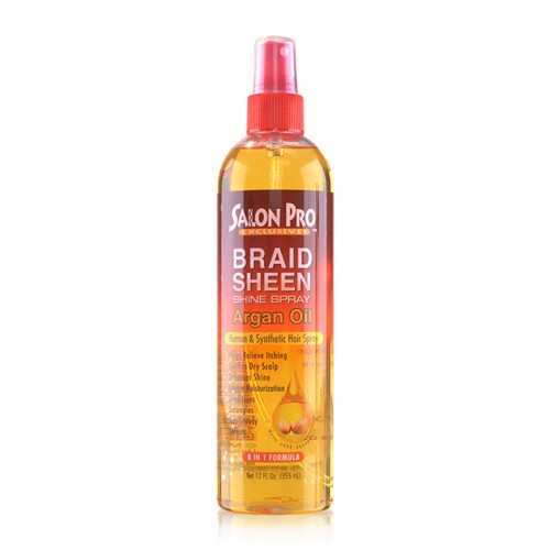 Salon Pro Exclusives Braid Sheen Shine Spray Argan Oil (12 oz)