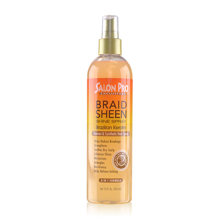 Salon Pro Braid Sheen Shine Spray Brazillian Keration Oil